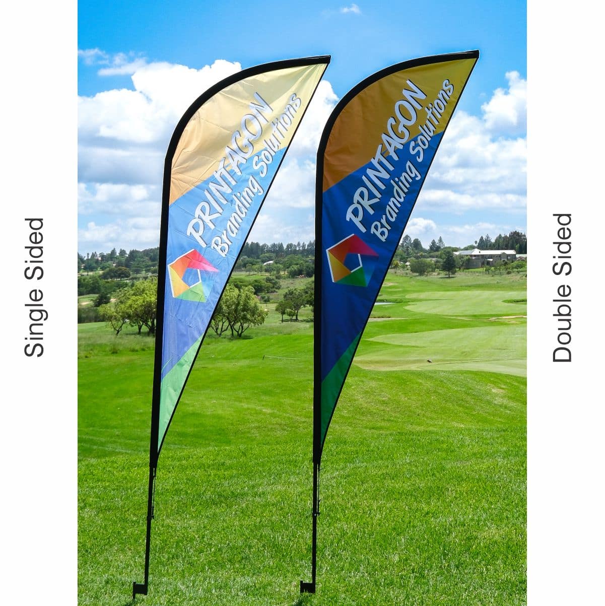 Sharkfin Banner Single Sided vs Double Sided
